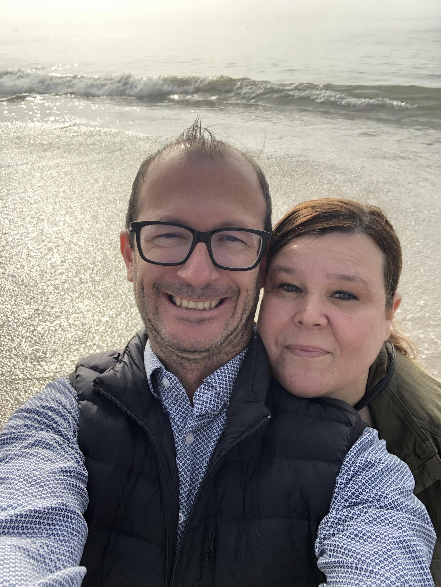 Danny Kambel with his girlfriend.